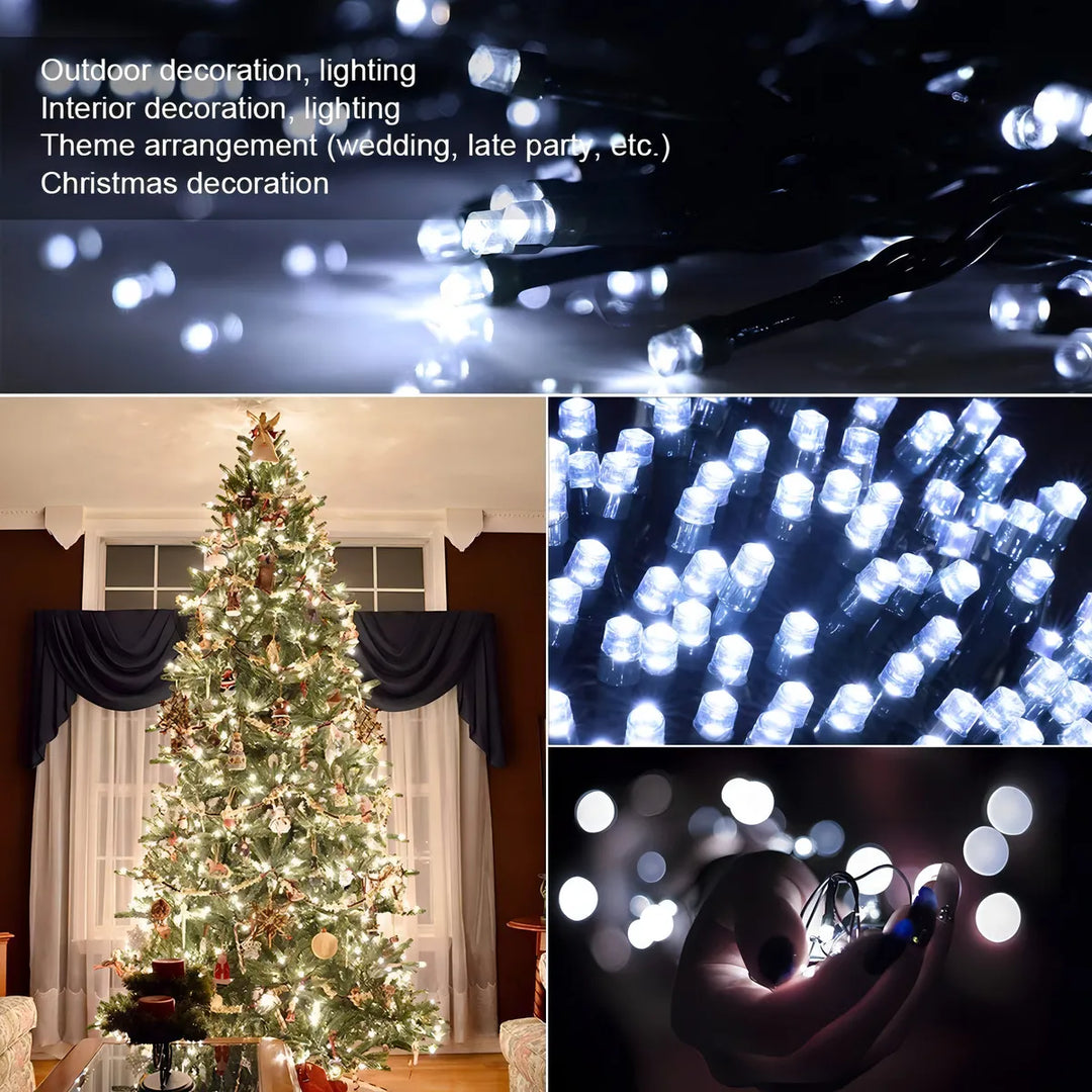 Guirnalda Led 1000 Luces 68 Mts Navidad Luces Blanco Frio