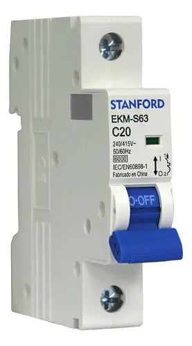 INTERRUPTOR AUTOMÁTICO 6KA, C, 1X20A stanford