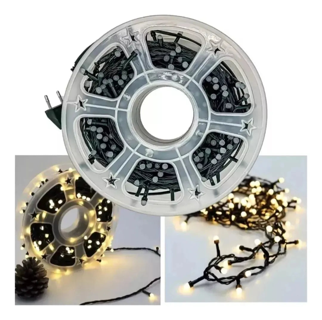 Rollo Luces De Navidad / Luces Led 50 Metros Corriente luz Cálida