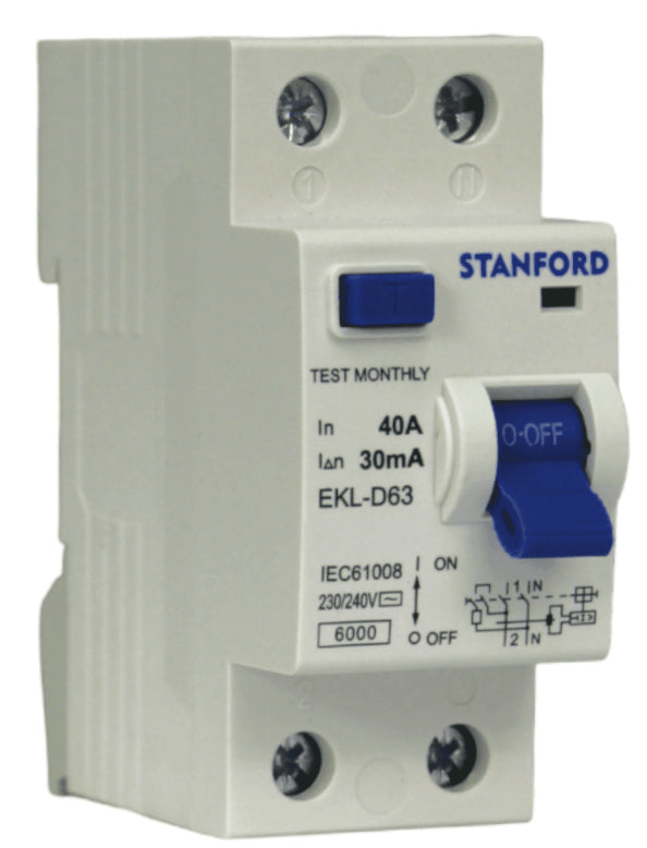 INTERRUPTOR DIFERENCIAL 2X40A 30mA STANFORD