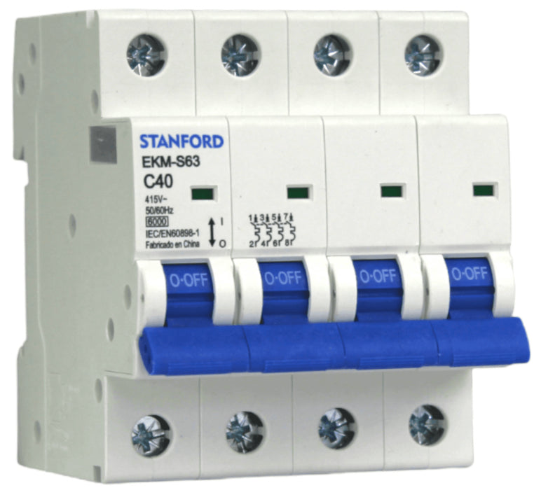 INTERRUPTOR AUTOMATICO 6KA, C, 4X40A STANFORD