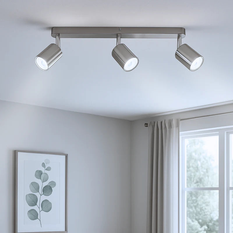 LAMPARA TECHO 3 LUCES GU10 (NIQUELADO) STANFORD