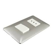 INTERRUPTOR SIMPLE (9/12) + ENCHUFE SIMPLE 10A 250V (CHAMPAGNE) STANFORD