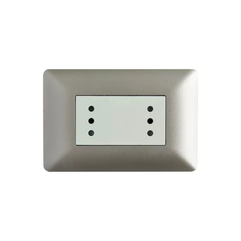 ENCHUFE DOBLE PUENTEADO 10A 250V (CHAMPAGNE) STANFORD